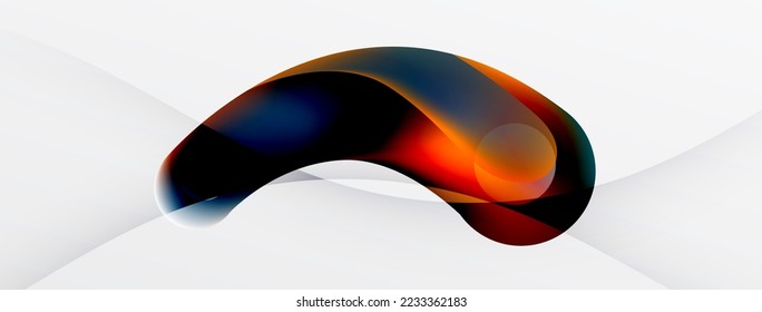 Fluid abstract background. Liquid color gradients composition. Round shapes and circle flowing design for wallpaper, banner, background or landing