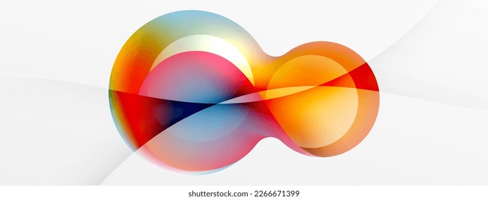 Fluid abstract background. Liquid color gradients composition. Round shapes and circle flowing design for wallpaper, banner, background or landing