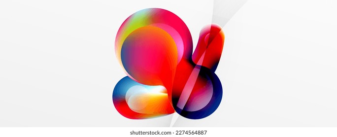 Fondo fluido abstracto. Composición de gradientes de color líquido. Formas redondeadas y diseño de flujo de círculo para papel de pared, pancarta, fondo o aterrizaje