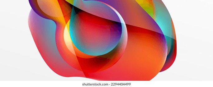 Fondo fluido abstracto. Composición de gradientes de color líquido. Formas redondeadas y diseño de flujo de círculo para papel de pared, pancarta, fondo o aterrizaje