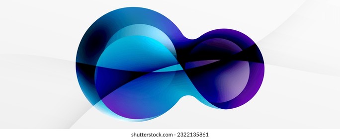 Fondo fluido abstracto. Composición de gradientes de color líquido. Formas redondeadas y diseño de flujo de círculo para papel de pared, pancarta, fondo o aterrizaje