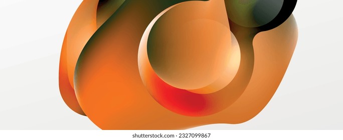 Fondo fluido abstracto. Composición de gradientes de color líquido. Formas redondeadas y diseño de flujo de círculo para papel de pared, pancarta, fondo o aterrizaje
