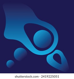 Fluid abstract background. Liquid color gradients composition. Round shapes and circle flowing design for wallpaper, banner, background or landing