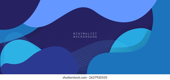 Fluid Abstract Background with Overlapping Organic Shapes in Deep Navy, Teal, and Turquoise, Featuring Soft Water-Like Flow, Subtle Diagonal Thin Lines, and Gentle Movement for Modern Aesthetic