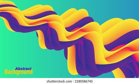 fluid abstract background with purple and yellow colors