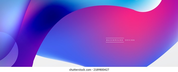 Fluid abstract background, round shapes and circle flowing design for wallpaper, banner, background or landing