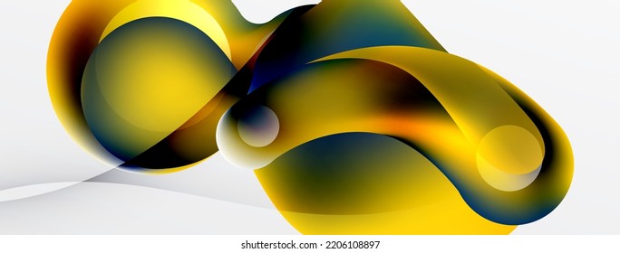Fondo abstracto fluido, formas redondeadas y diseño de flujo de círculo para papel de pared, pancarta, fondo o aterrizaje