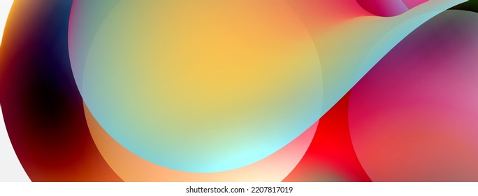 Fondo abstracto fluido, formas redondeadas y diseño de flujo de círculo para papel de pared, pancarta, fondo o aterrizaje