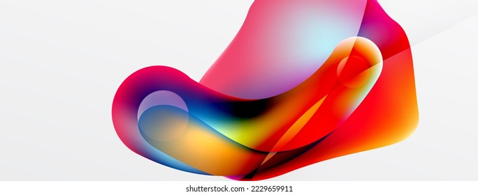 Fondo abstracto fluido, formas redondeadas y diseño de flujo de círculo para papel de pared, pancarta, fondo o aterrizaje