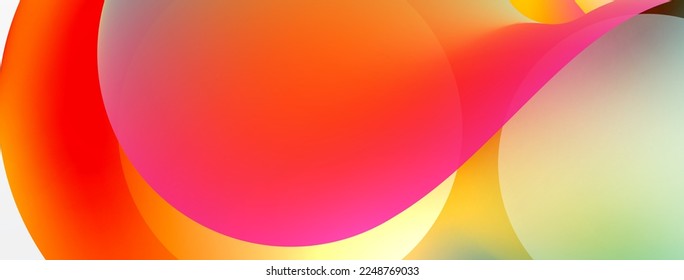 Abstrakter Hintergrund, runde Formen und kreisfließendes Design für Tapeten, Banner, Hintergrund oder Landung