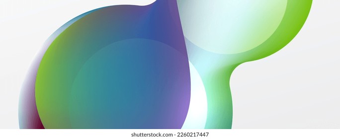 Fluid abstract background, round shapes and circle flowing design for wallpaper, banner, background or landing