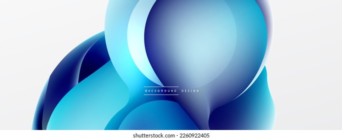 Abstrakter Hintergrund, runde Formen und kreisfließendes Design für Tapeten, Banner, Hintergrund oder Landung
