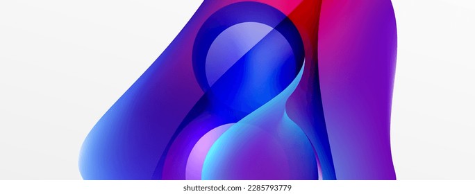 Fluid abstract background, round shapes and circle flowing design for wallpaper, banner, background or landing