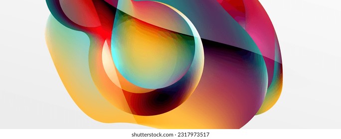 Abstrakter Hintergrund, runde Formen und kreisfließendes Design für Tapeten, Banner, Hintergrund oder Landung