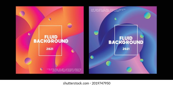 Fluid Abstract Background Template with Dummy Text, Perfect for Banner, Web Design, Landing Page and Print Material