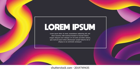 Fluid Abstract Background Template with Dummy Text, Perfect for Banner, Web Design, Landing Page and Print Material