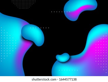 fluid abstract background, trendy design liquid spectrum banner and poster template layout vector graphic