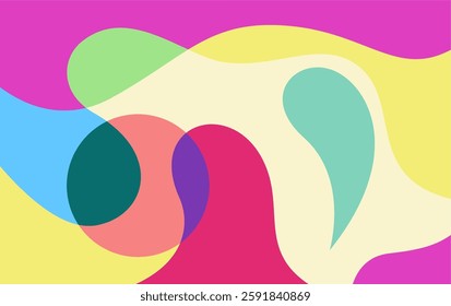 Fluid Abstract Background Vector Illustration. Color Fun Wave Background