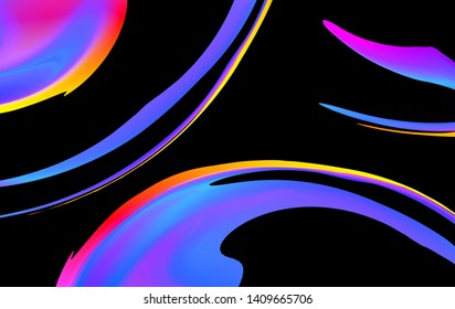 Fluid abstract background. Vibrant gradients and blend shapes. Neon color design templates for music, artistic and futuristic banner, poster, placards, identity, web design. Liquid ink background.