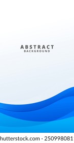 A fluid abstract background with white and blue gradient waves, perfect for creative and professional use