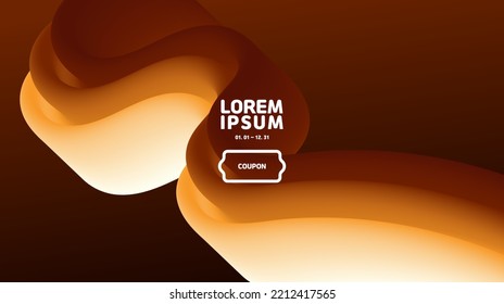 fluid abstract background.a dark brown and beige gradation background