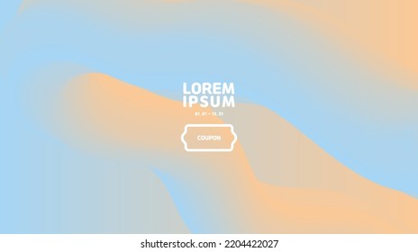 fluid abstract background.A gradation wallpaper consisting of light sky blue and beige