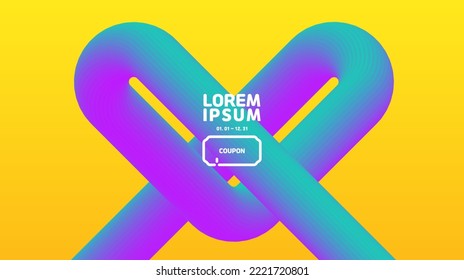 fluid abstract background.A gradation wallpaper with a yellow background, purple, and mint