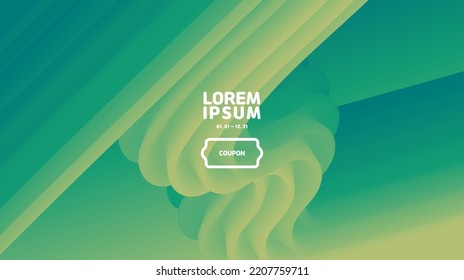 fluid abstract background.Gradient wallpaper in green and light green