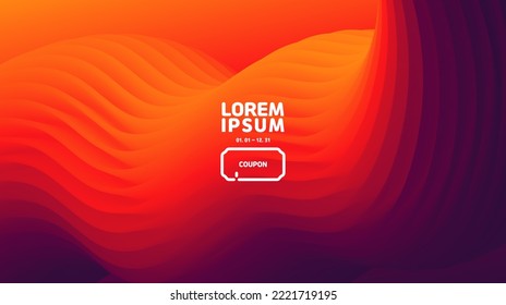 fluid abstract background.It's a gradation wallpaper with orange, red, and purple colors