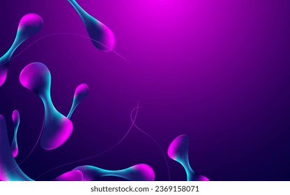 Fluid abstract banner design. Liquid vector shape background. Applicable for gift card cover, poster, wall poster, poster template, landing page, ui, ux, cover, banner