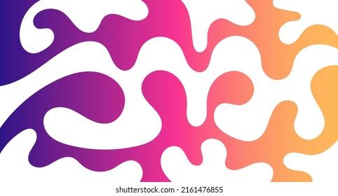Fluid abstract colorful wavy background vector design. Wallpaper banner, magazine, social media, creative album, art cover editable layout illustration template.