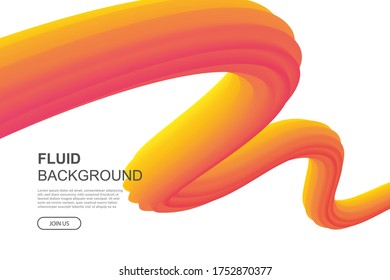 Diseño de curva fluida abstracta sobre fondo blanco. Forma líquida para la cubierta, afiche, patrón de banner.