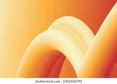 Diseño de gradiente de curva abstracta fluida en imagen vectorial naranja