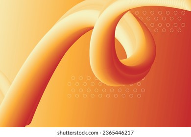 Diseño de gradiente de curva abstracta fluida en imagen vectorial naranja