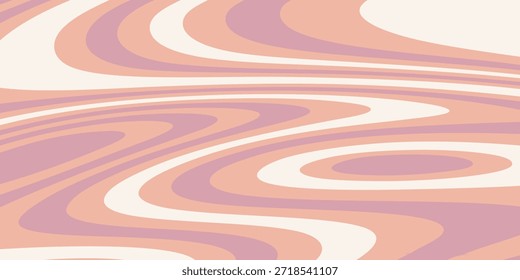 A fluid, abstract design featuring wavy bands of soft pink, lavender, and cream colors, creating a sense of gentle movement and organic flow.