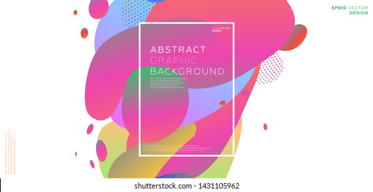 Fluid abstract dynamic shapes. Trendy badges cover geometric design. Eps10 vector illustration