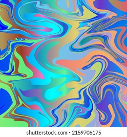 Fluid abstract flow colorful waves background. Ink splash. Vector illustration.
