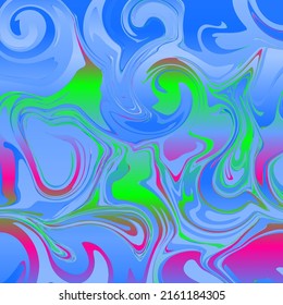 Fluid abstract flow colorful waves background. Ink splash. Vector illustration.