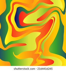 Fluid abstract flow colorful waves background. Ink splash. Vector illustration.