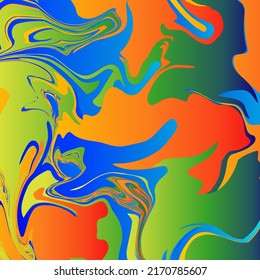 Fluid abstract flow colorful waves background. Ink splash. Vector illustration.