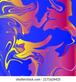 Fluid abstract flow colorful waves background. Ink splash. Vector illustration.