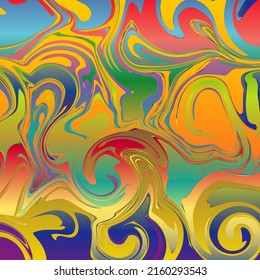 Fluid abstract flowing colorful waves background. Ink splash. Vector illustration