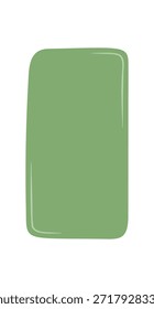 Marco abstracto fluido con forma de rectángulo dibujado a mano, borde de Anuncio y estilo de caja en blanco. Plantilla de tarjeta de cotización con formato de caja de texto en verde para el fondo o concepto de tarjeta de mensaje.