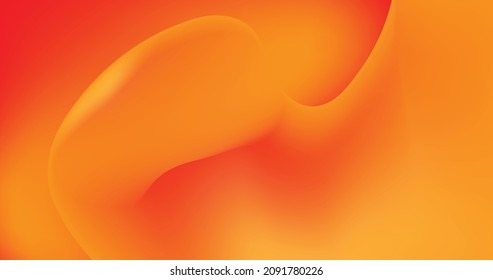 Fluid abstract geometric background in orange rush colored 