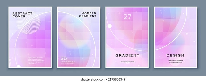 Fluid Abstract Gradient Background Cover Design. Modern Style Poster, Brochure or Flyer with Pastel Minimal Shapes in Liquid Colors. Vector Background Design for Social Media, Banner, Poster.