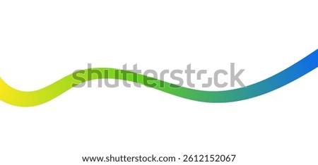 Fluid abstract line. Colorful gradient wave shape for abstract background.