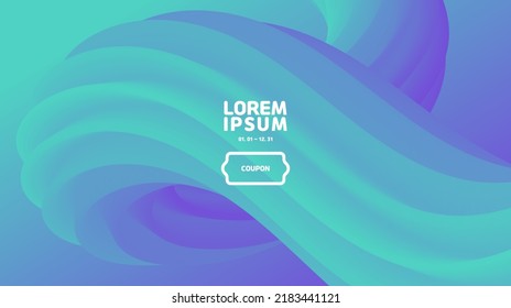 fluid abstract Liquid background.Mint and navy gradation background