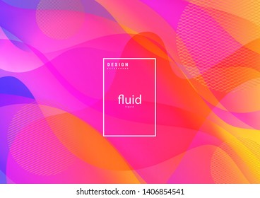 fluid abstract liquid shapes organic wavy colorful background. for banner web, app, poster vector