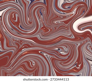 Fondo de patrón de textura de remolino de mármol abstracto fluido con ondas marrones terrosas y flujo orgánico, diseño de arte líquido moderno para Fondo de pantalla, tela y fondo digital.
