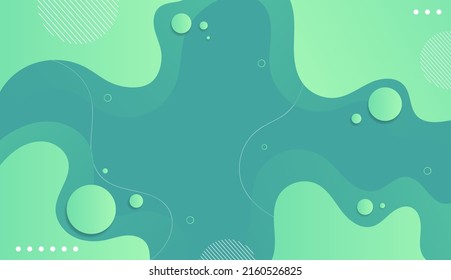 Fluid abstract modern and gradient green background